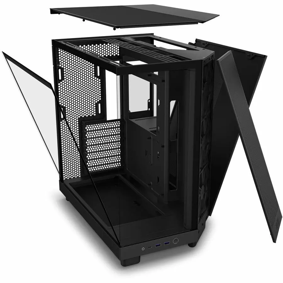 Nzxt H6 Flow Computer Case - Atx Motherboard Supported - Mid-Tower - Tempered Gl - 2