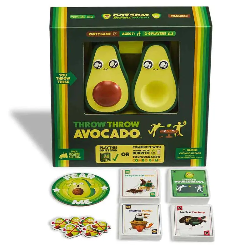 Exploding Kittens Throw Throw Avocado Party Game 3