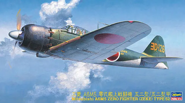 Hasegawa 1/48 Mitsubishi A6m5 Zero Fighter (Zeke) Type 52 1