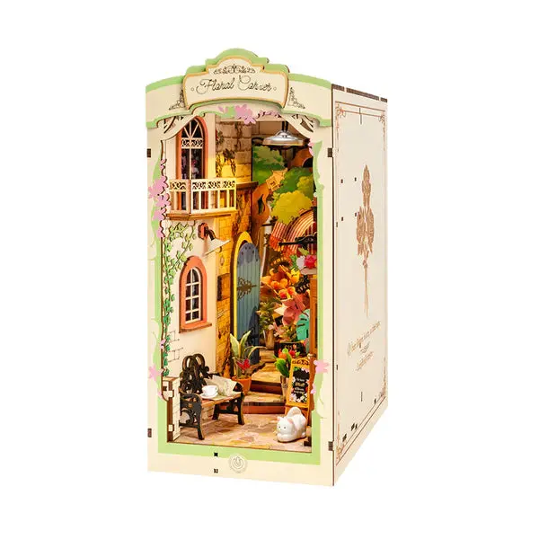 Robotime Diy Bookends Kit Floral Corner 1