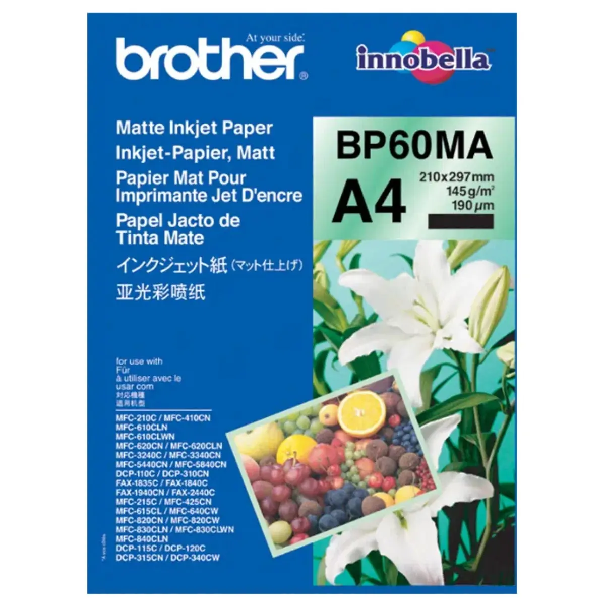 Brother Bp-60Ma Photo Paper 145Gsm A4 Matte White Pack 25 1