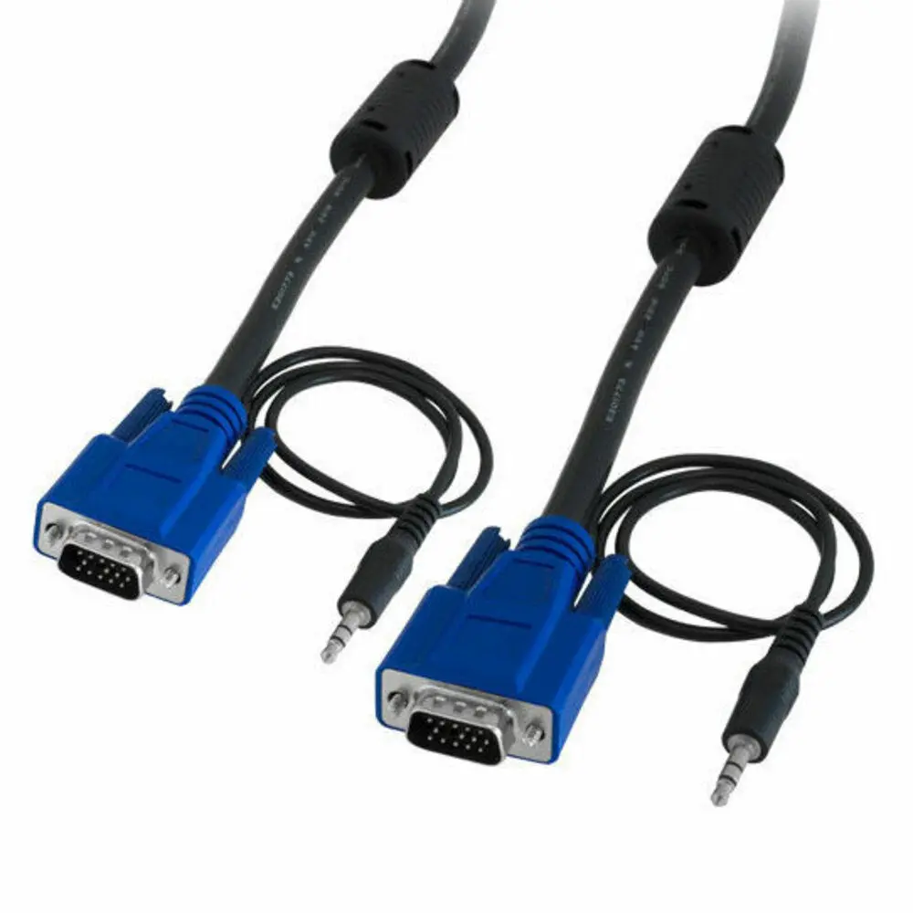 Pro2 10M Vga To Vga Cable With 3.5Mm Stereo Audio Jack Plug 1