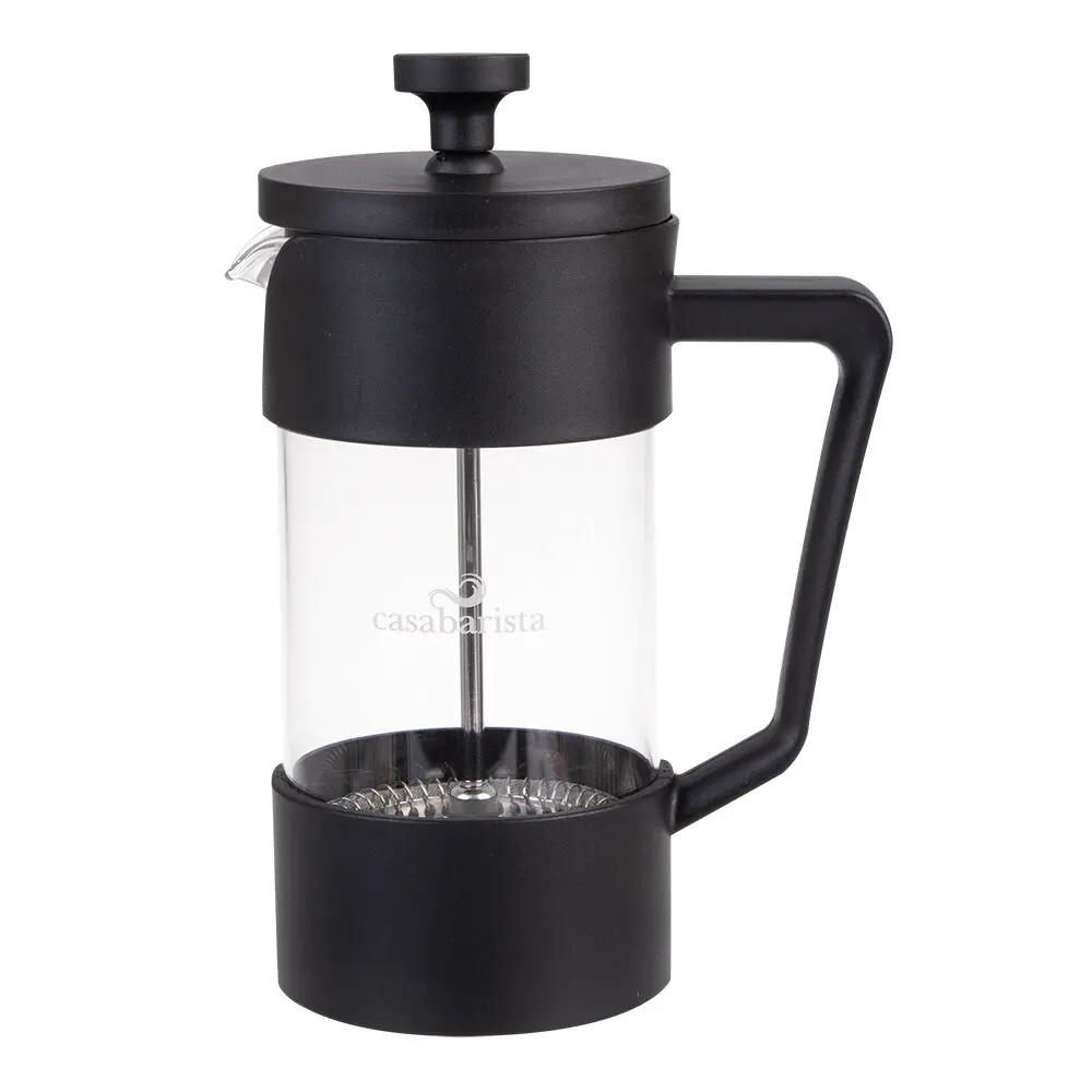 Casabarista Oslo Accent Stainless Steel Coffee Plunger 3 Cup 350Ml Black 1