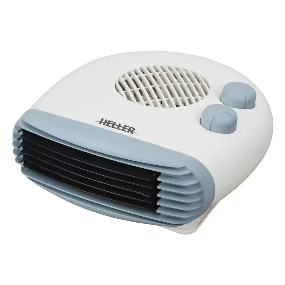 Heller 2000W Low Profile Compact Personal Indoor Fan Heater 27X26cm White 1
