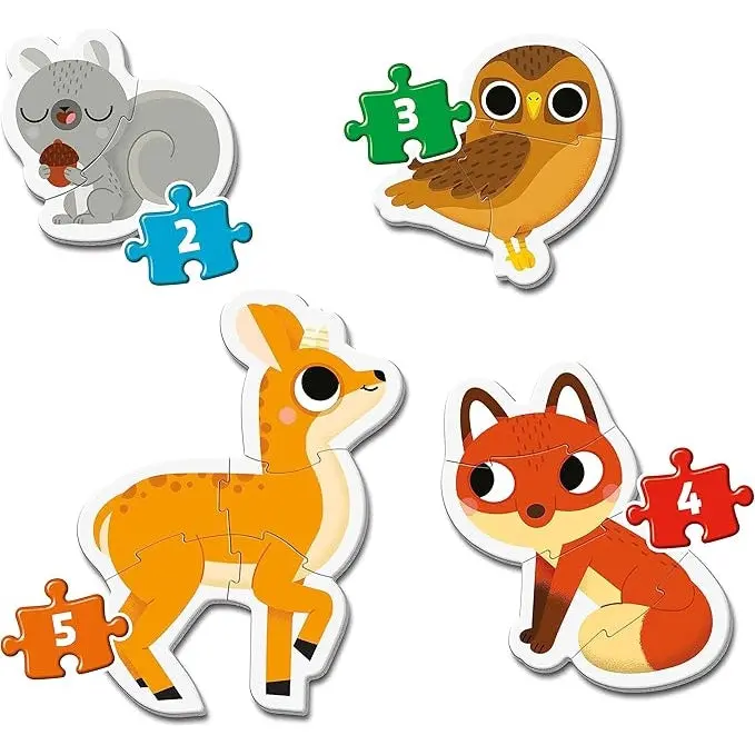Clementoni My First Puzzles Forest Animals 4 Shaped Puzzles 2