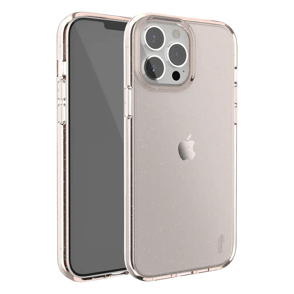 Ugly Rubber Iphone 13 Pro Max Vogue Glitter Infused Armor Case (Pink) 2