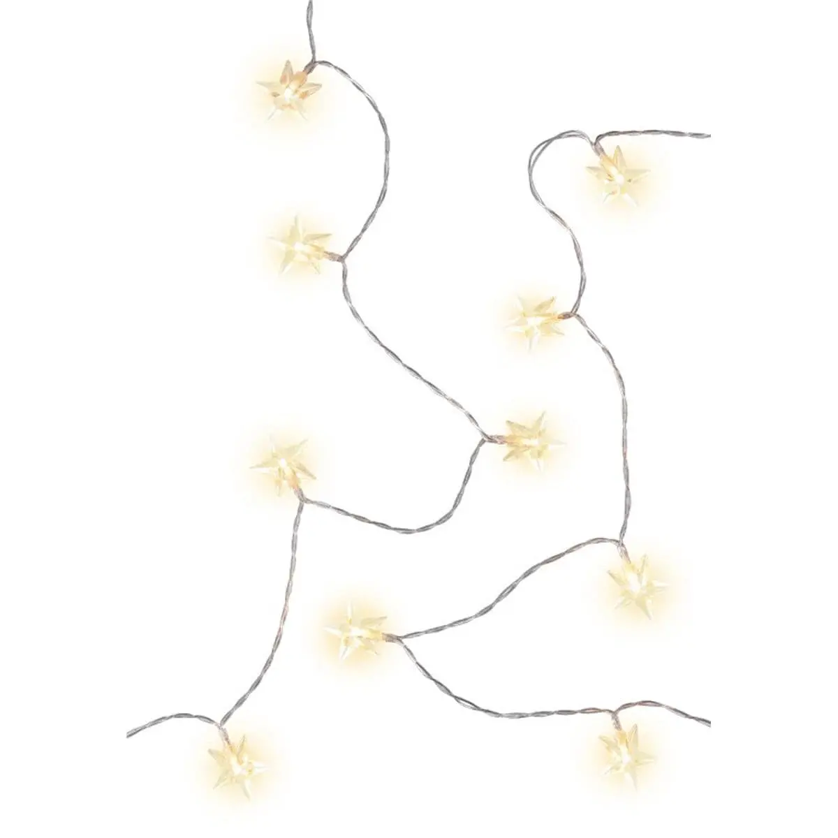 Goobay 80 Led Fairy Lights 12.15M - Stars (Yellow) 1