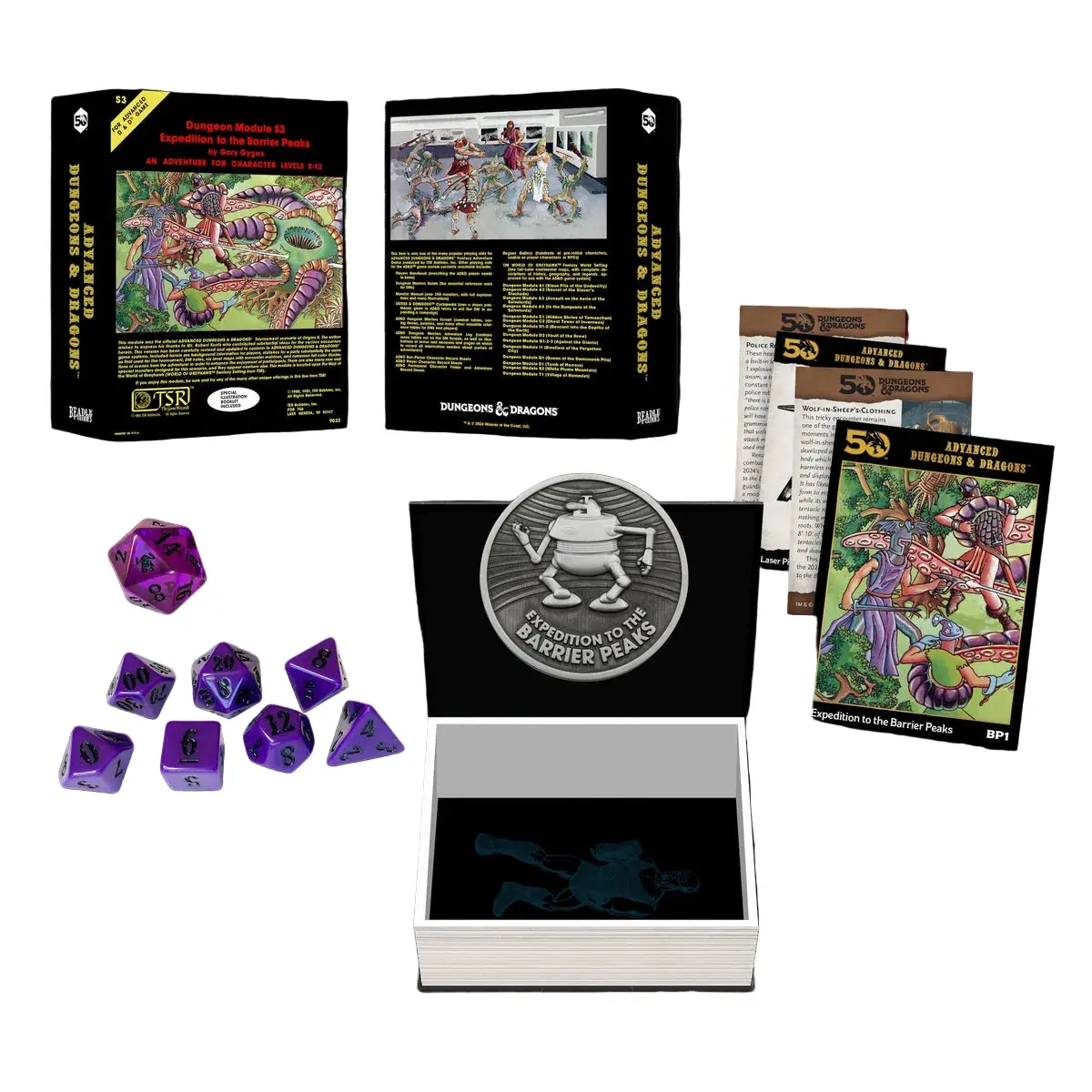 D&D Beadle & Grimm's Classic Module Collection Expedition To Barrier Peaks Dice & Accessories Set 1