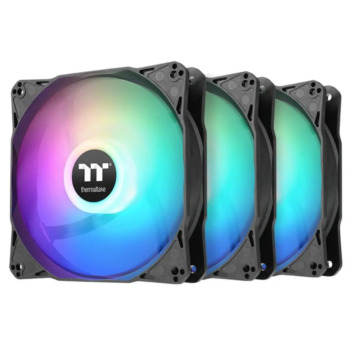 Thermaltake Le 120Mm Argb Pwm Cooling Fan - Black Edition (3-Pack) 1
