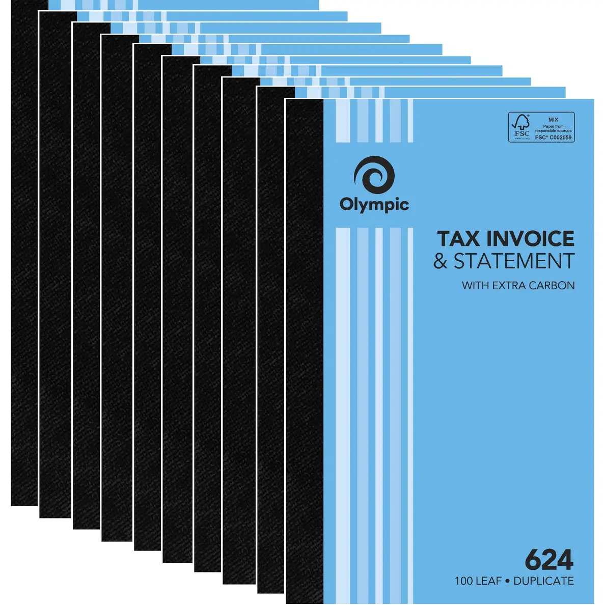 Olympic 10 Pack 624 Duplicate Tax Invoice & Statement Book Bulk 1