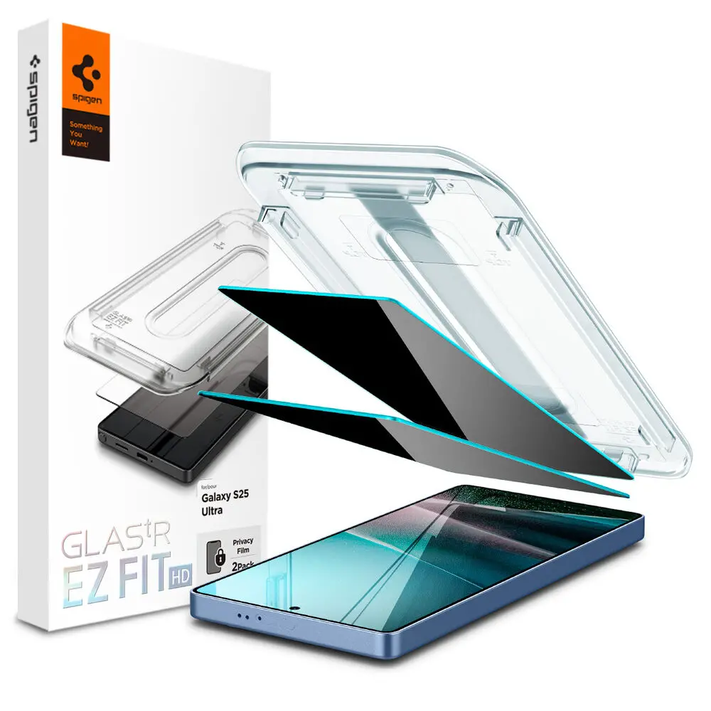 Spigen Samsung Galaxy S25 Ultra Glas.Tr Ez Fit Hd Privacy 2Pcs Screen Protector - Black 1