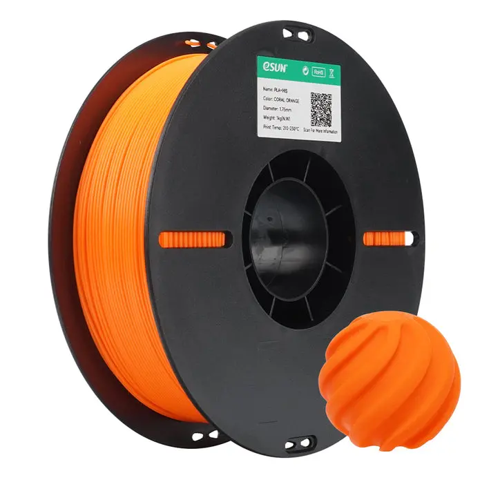 Esun Pla+ Hs High Speed 3D Print Filament 1.75Mm 1Kg - Coral Orange 1