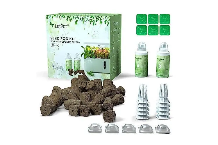 Letpot 77-Piece Square Seed Pod Sponge Kit For Hydroponics 1
