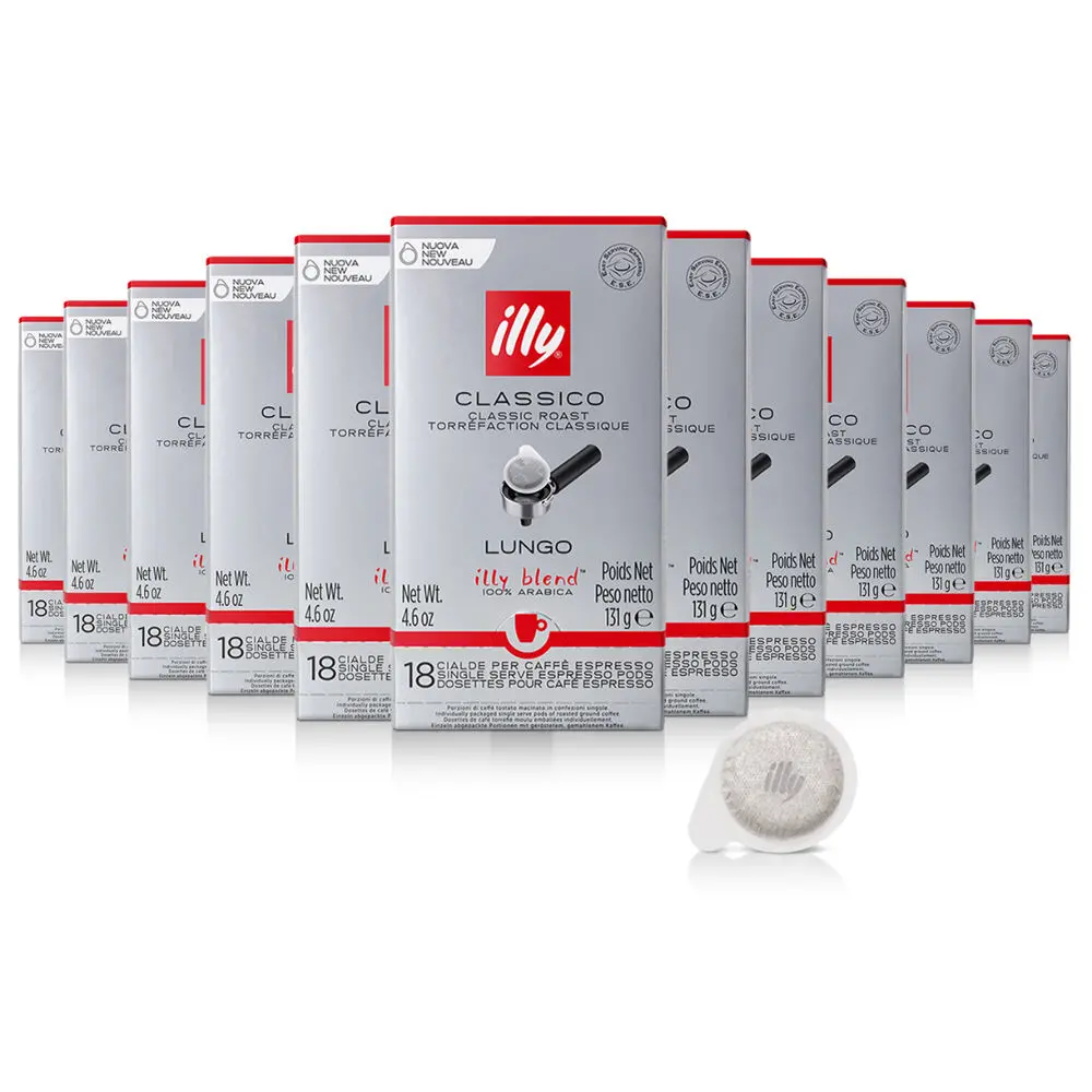 Illy Arabica Lungo E.S.E Espresso Coffee Pods Classic Roast 12X18pcs 2