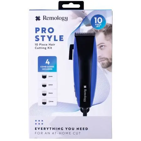 Remology 10Pc-Pro Style Hair Cutting Grooming Kit With 4 Comb Guide Attachments 1