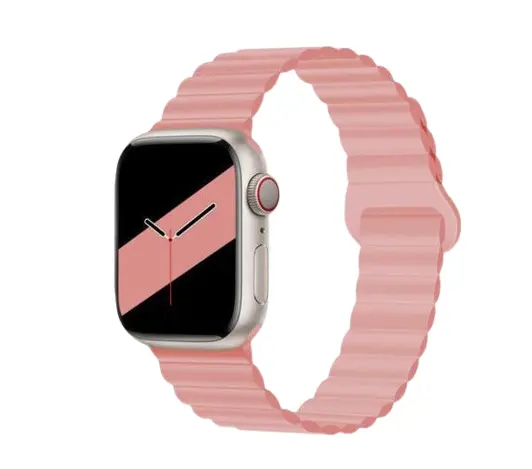 Hoco Apple Watch Silicon Magnetic Band For Series 38 / 40 / 41 / 42 Mm (Pink) 1