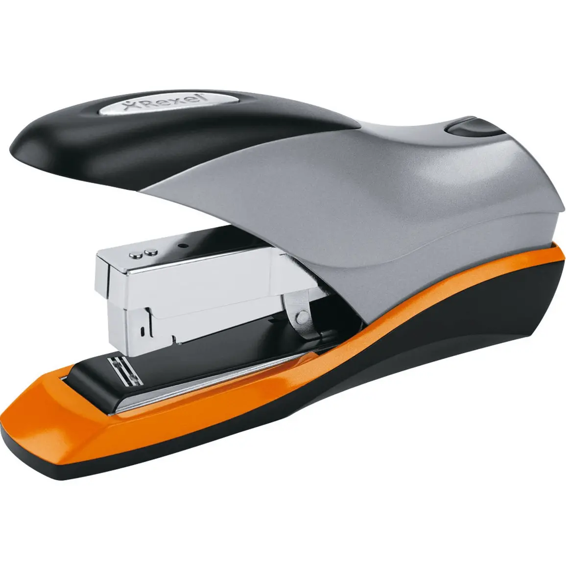 Rexel Optima Low Force Full Strip Stapler 70 Sheet Orange/Silver 1