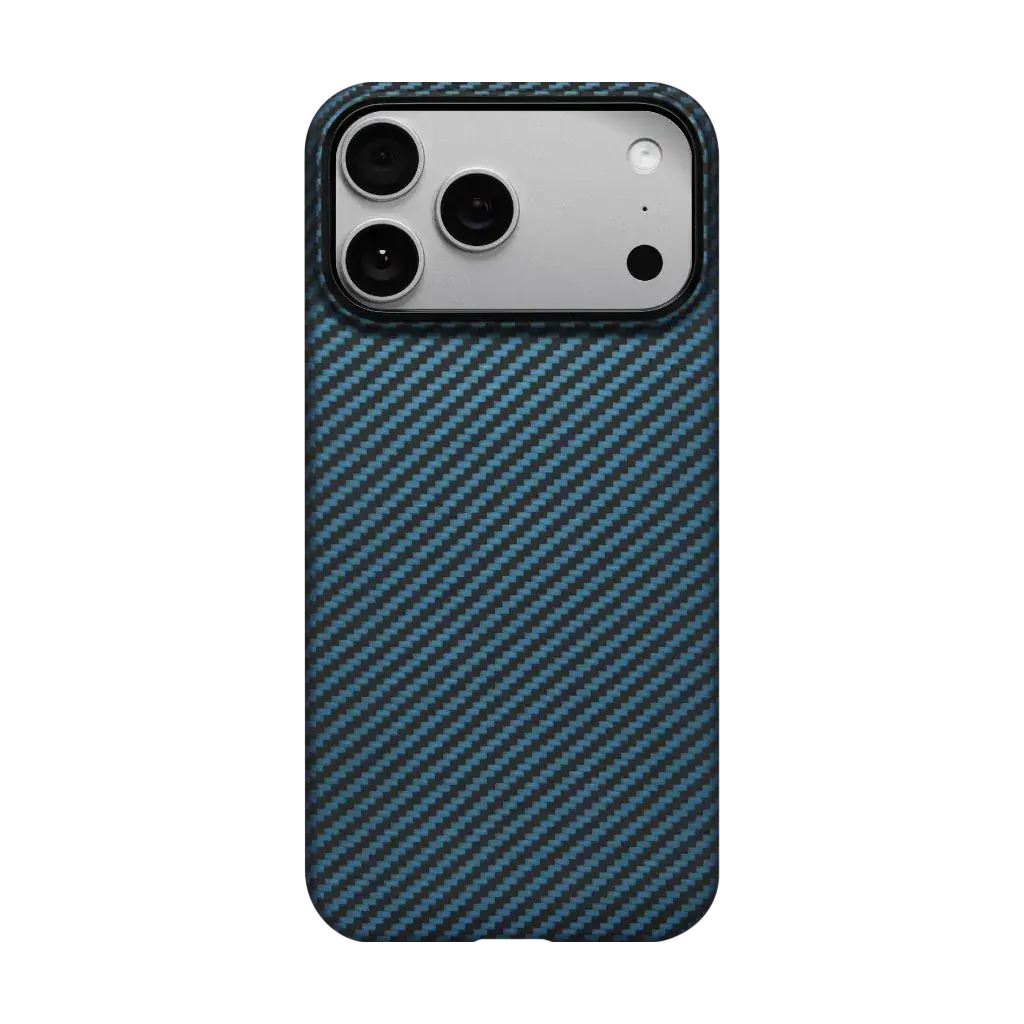 Pitaka Aramid Fibre Ultra-Slim Case For Iphone 17 Pro Black/Blue 1