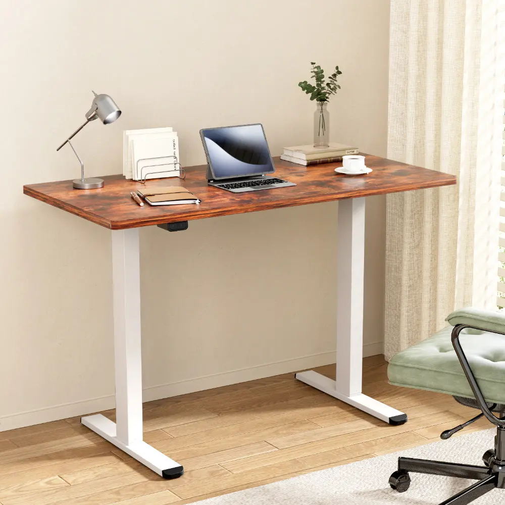 Artiss Standing Desk Motorised Dual Motor 140Cm Rustic Brown 2