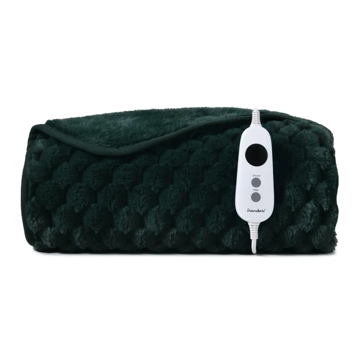 Dreamaker Emmett Textured Faux Fur Heated Throw [130X160cm] (Deep Teal) 1