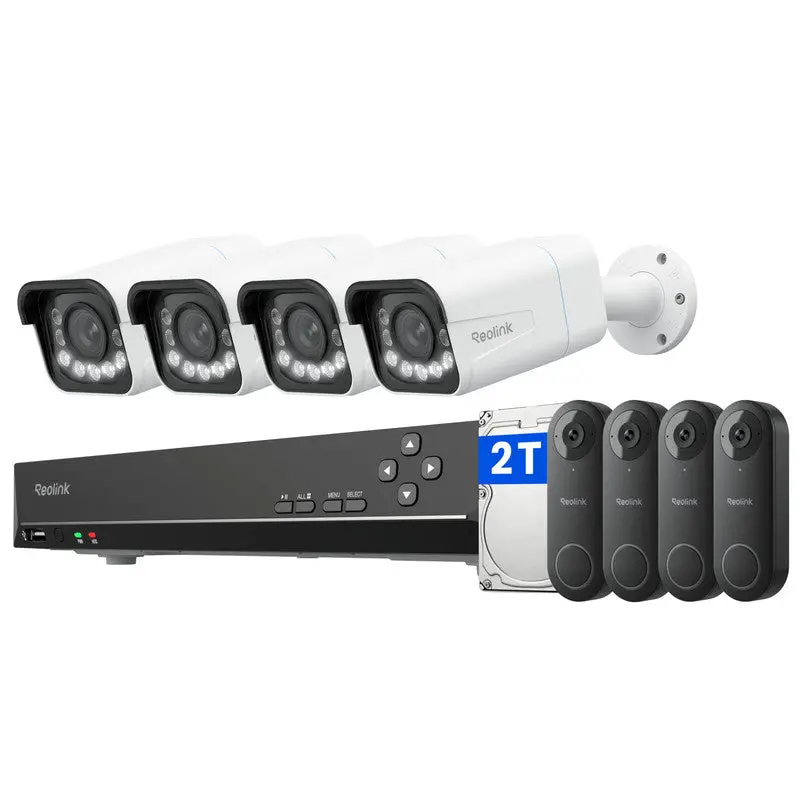 Reolink 4K Zoom Camera 4×Video Doorbell Poe Home Security Camera System 1