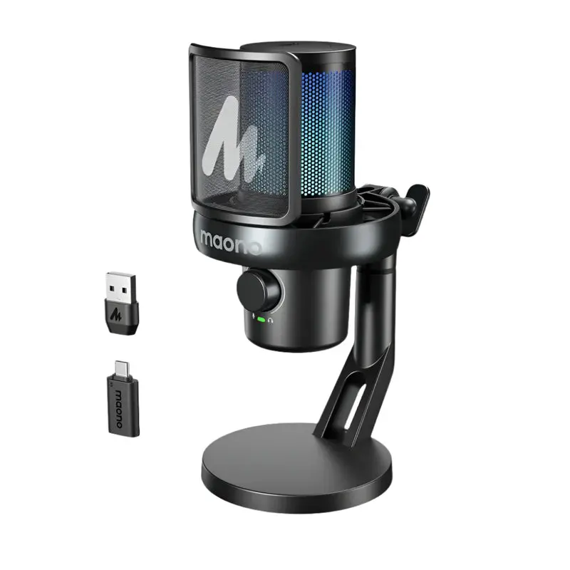 Maono Dm40 Pro Usb/Wireless Gaming Desktop Microphone (Black) 1