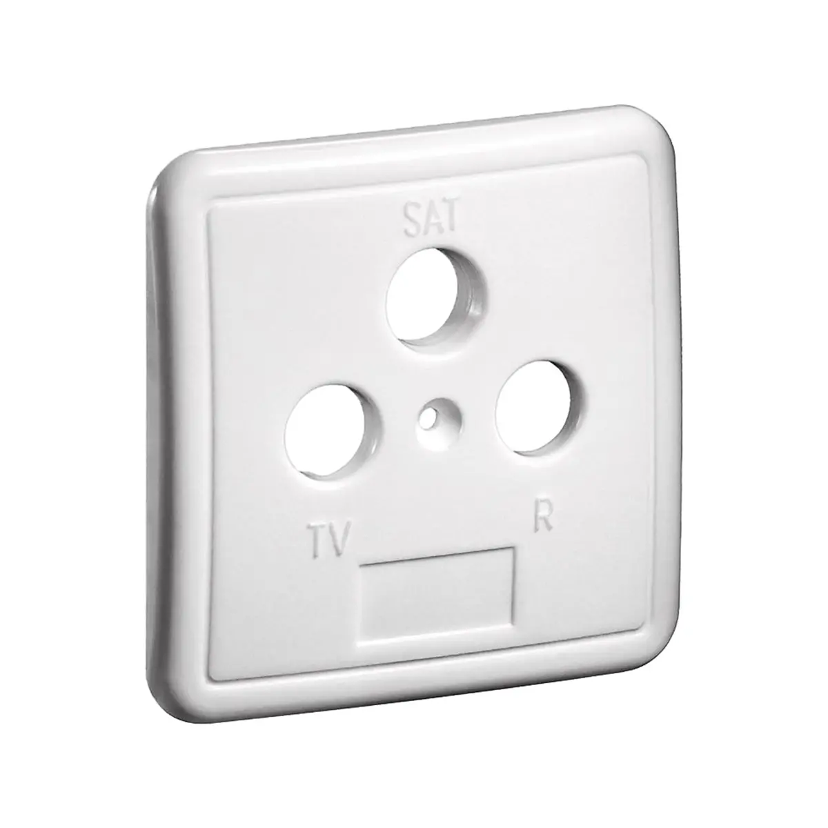 Goobay 3-Hole Cover Plate For Antenna Wall Sockets (Black) 1
