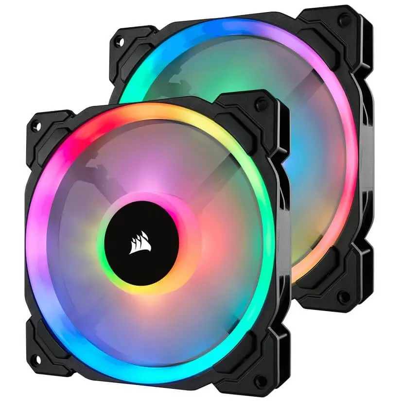 Corsair Ll140 Dual Light Loop, Twin Pack 140Mm Rgb Led Pwm Fan With Lighting Node Pro (Co-9050074-Ww) 1