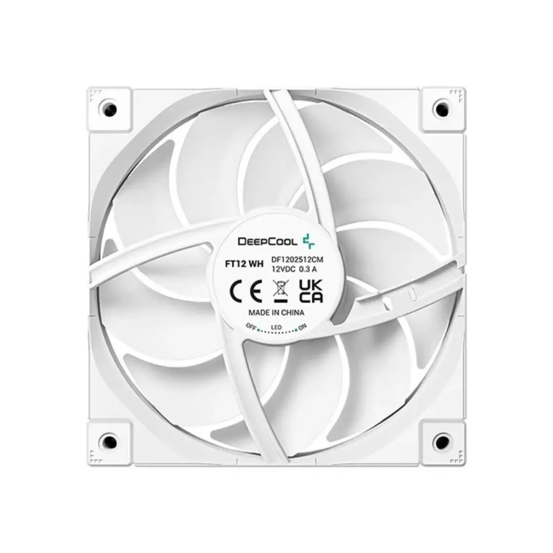 Deepcool Ft12 120Mm High-Performance 4-Pin Pwm Fan - White (R-Ft12-Whwpn1-G) 4