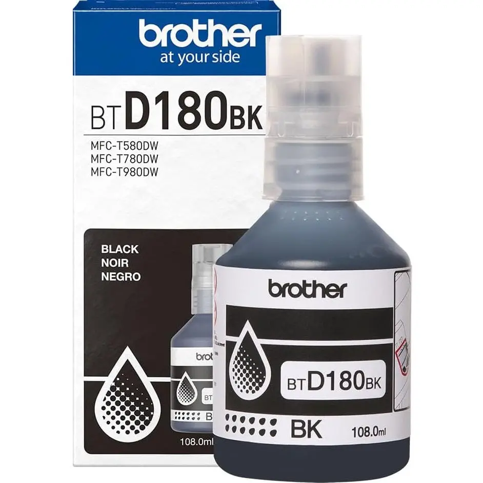 Brother Btd180bk Ink Bottle Black Genuine Dcp-T580dw Dcp-T780dw 1
