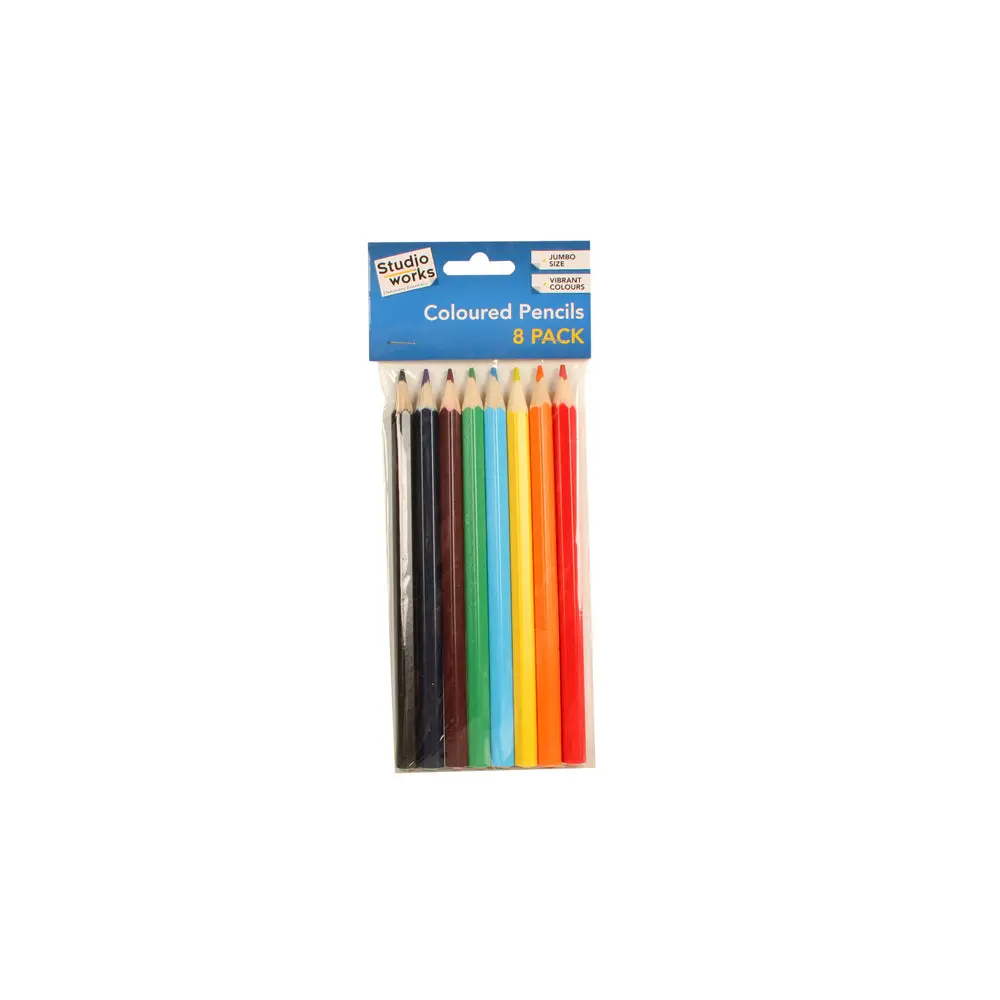 Studio Works Jumbo Colouring Pencils Creative Toolkit [8-Pieces] 1