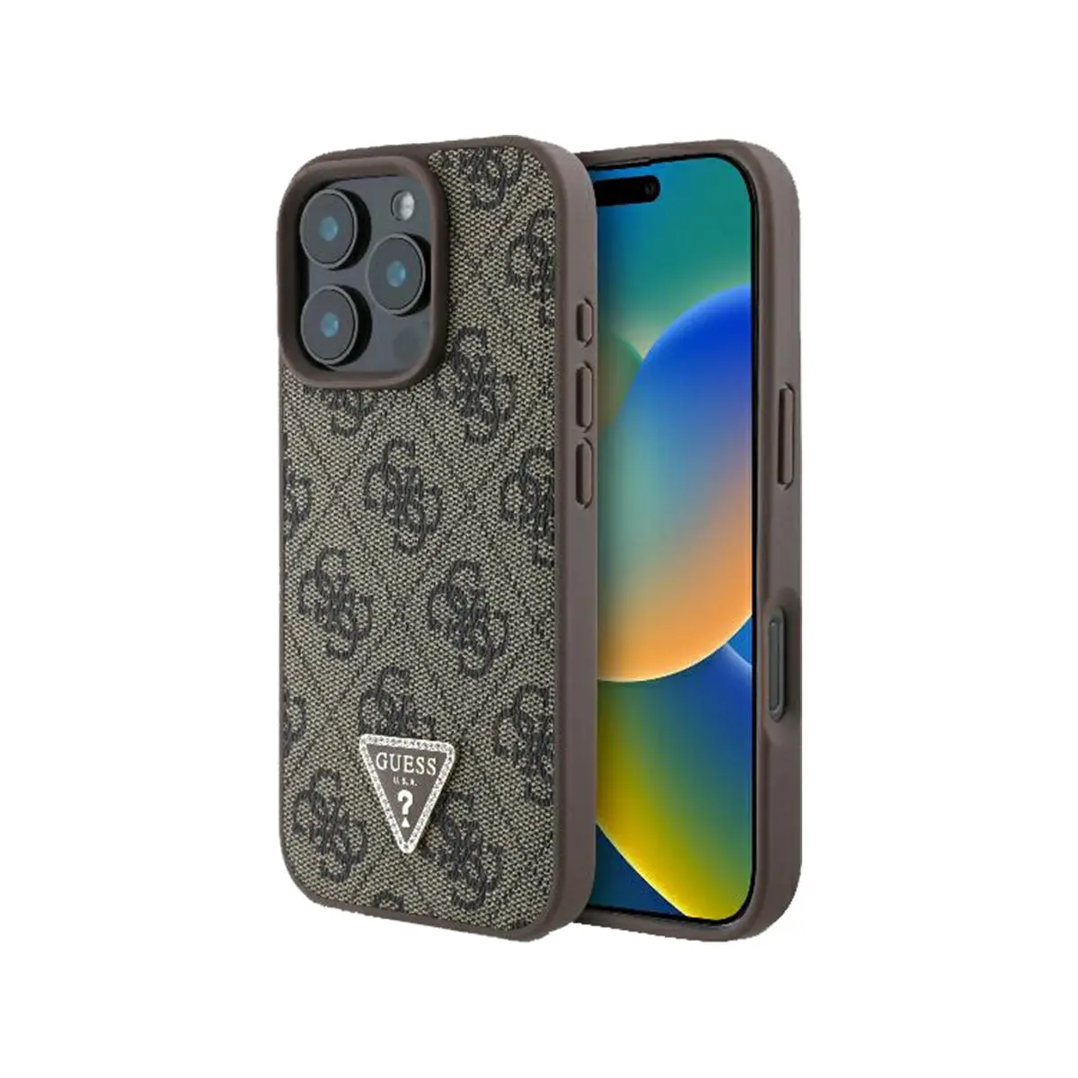 Guess 4G Diamond Edition Phone Case - Iphone 16 Pro (Brown) 1