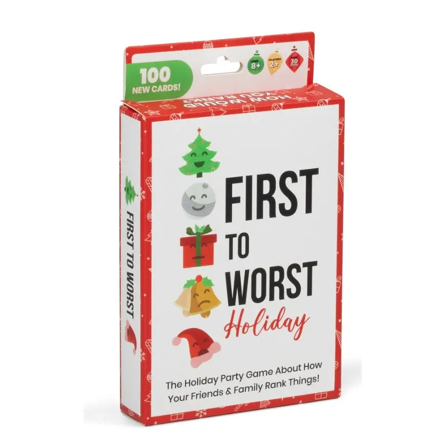 Dyce Games First To Worst - Holiday Edition Tuck Box Game 1