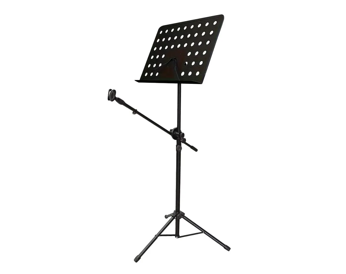 Precision Audio Adjustable Sheet Music Stand With Microphone Boom Arm 1