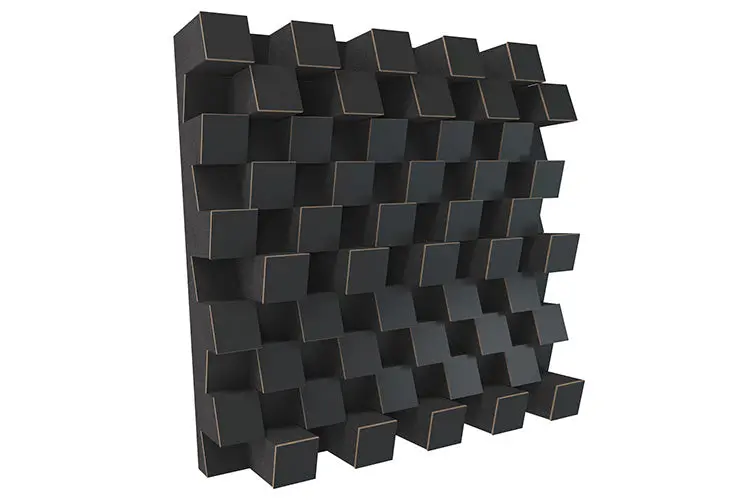Elite Sound Acoustics 120Mm Diffuser Panel Foam Laminate (Black) 1
