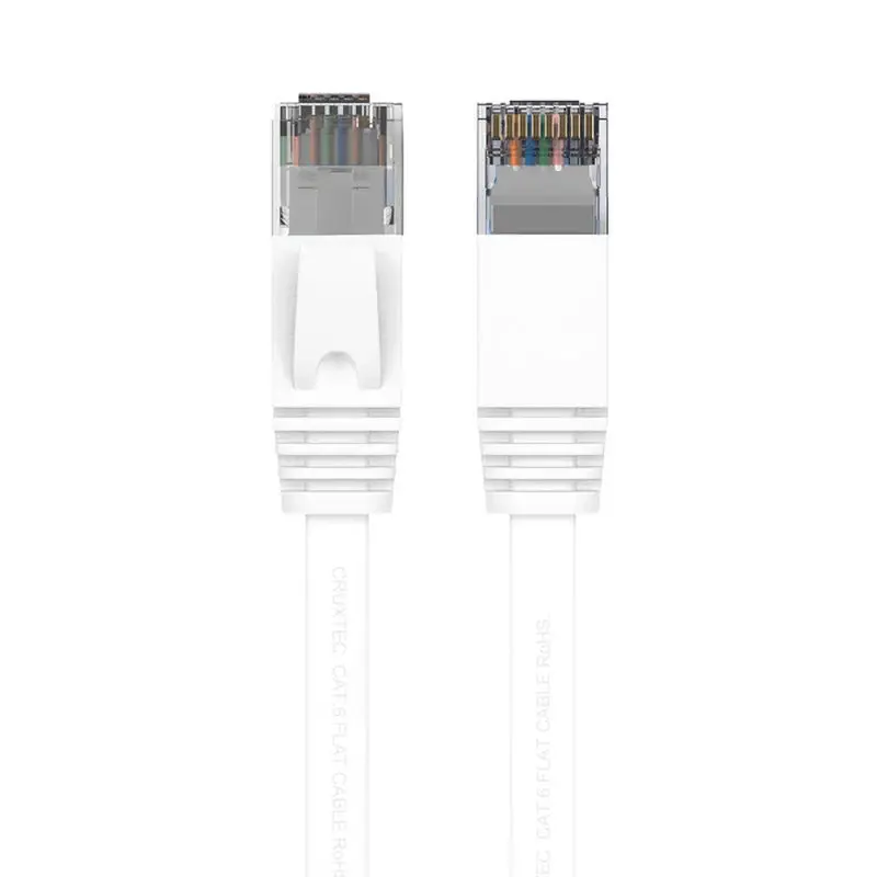Cruxtec Cat6 Utp Flat Ethernet Cable - 15M (White) 1