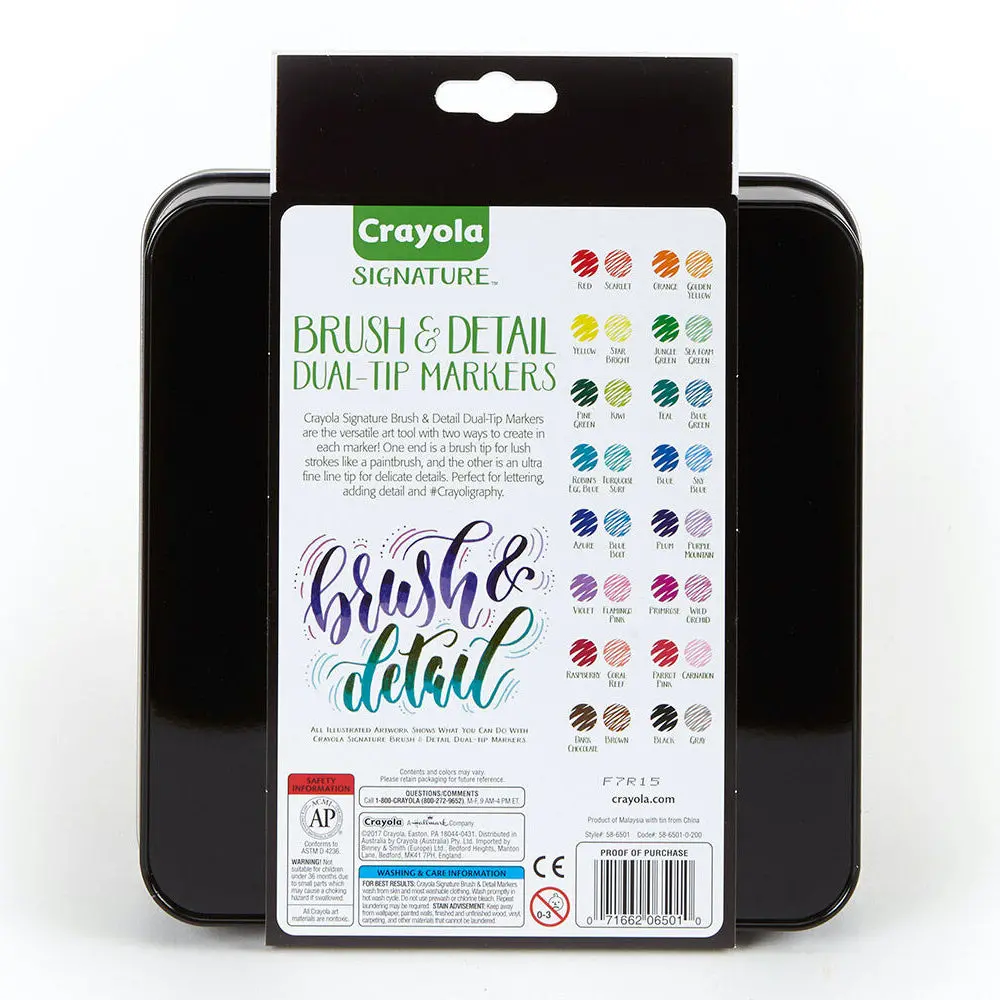 16Pc Crayola Signature Brush & Detail Dual Tip Markers 9Y+ 2