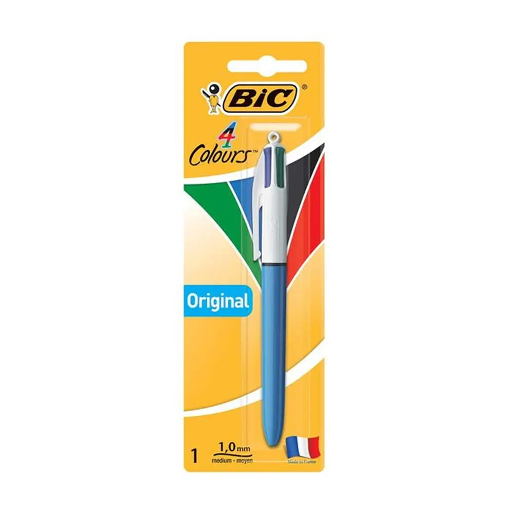 Bic 4-Colour Click Pen Original Writing Ball Pen 1.0Mm Nib 1