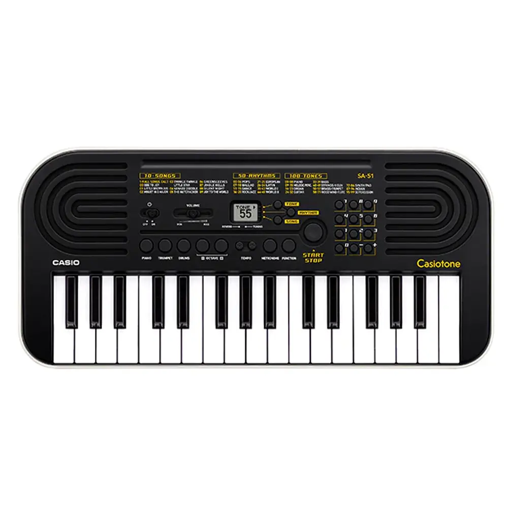 Casio Sa-51 Casiotone Mini Portable 32 Key Musical Keyboard/Electric Piano Black 1