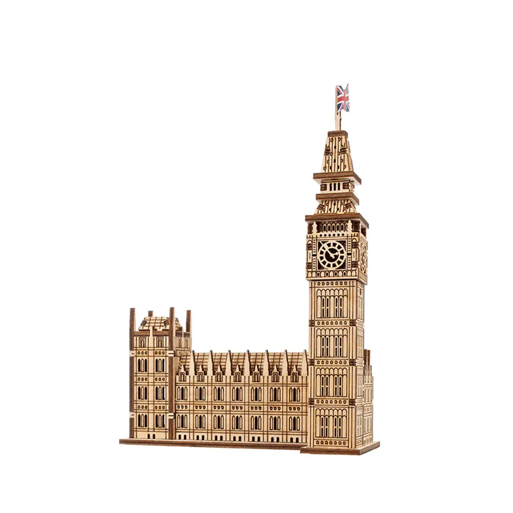 Ugears Big Ben Wooden 3D Puzzle Mini Model Kit 1