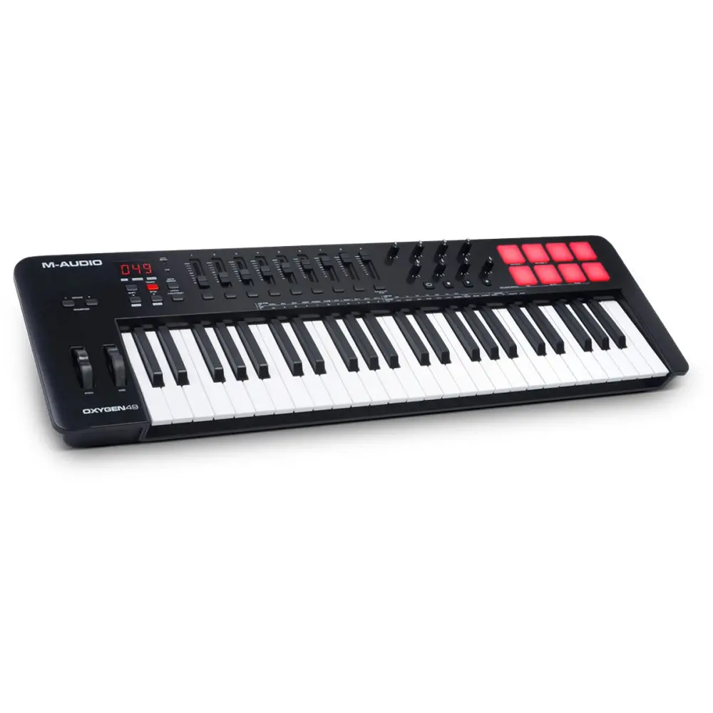 M-Audio Oxygen Mkv Usb-Midi Connected Keyboard Controller Pads/Pots/Fader 49 Key 1