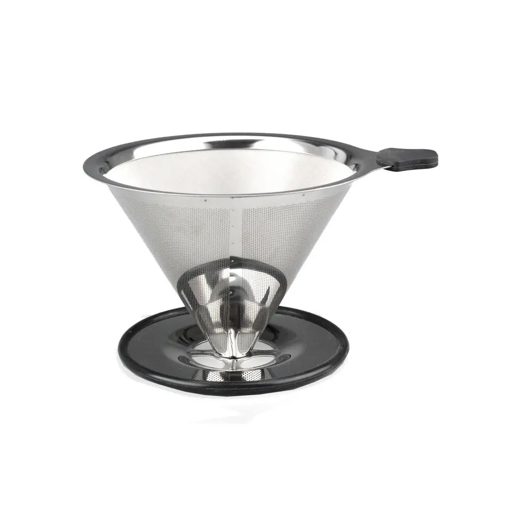 Coffee Culture Stainless Steel Micro Mesh Pour Over Coffee Filter Cone (Silver) 1