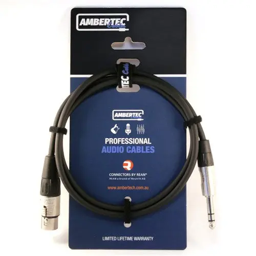 Ambertec Cables Microphone Cable 1M Rean Xlrf To 6.35Mm Trs 1