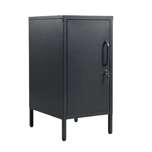 Desky Sidekick Metal Locker Cabinet - Dark Grey / Left Opening 1