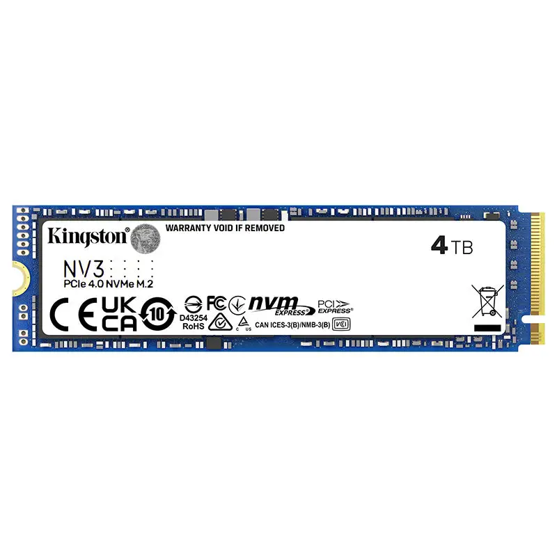 Kingston 4Tb Nv3 Pcie Gen4 M.2 2280 Nvme Ssd (Snv3s/4000G) 1