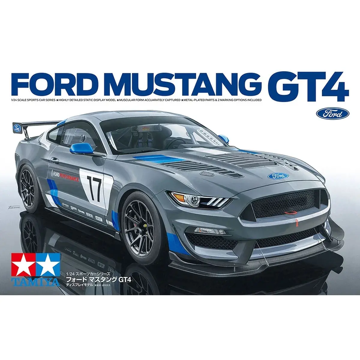 Tamiya 1/24 Ford Mustang Gt4 Scaled Plastic Model Kit 1