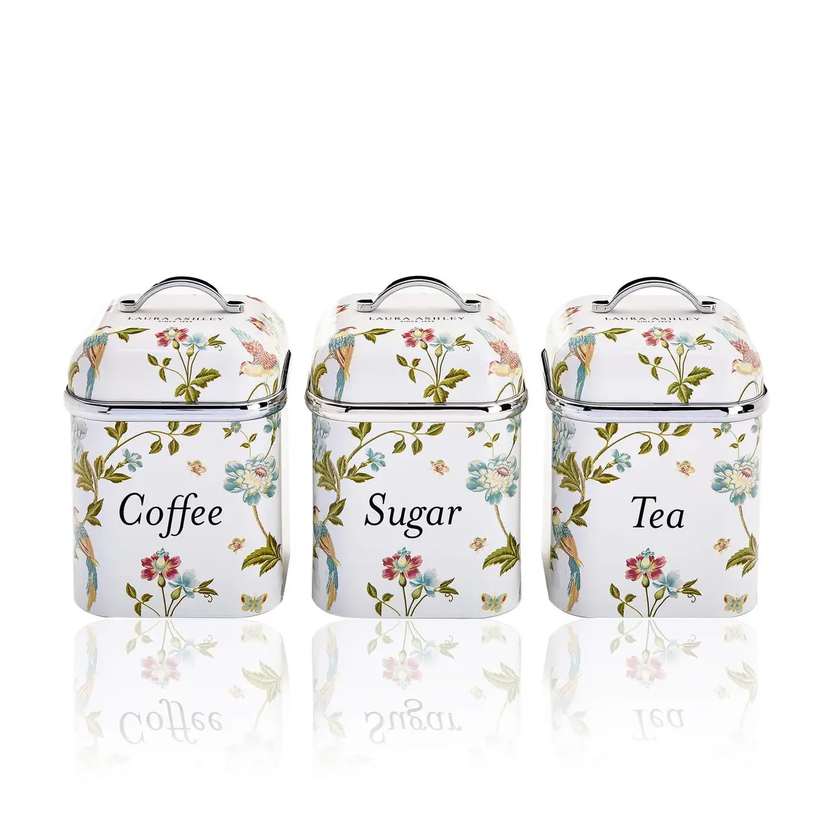 Laura Ashley Elveden Canister Set Of 3 White 1