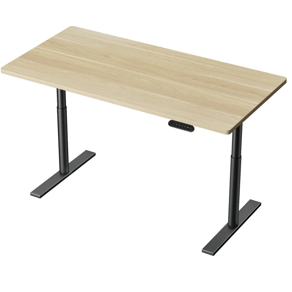 Artiss Standing Desk Motorised Electric Dual Motor White Oak 140Cm 1