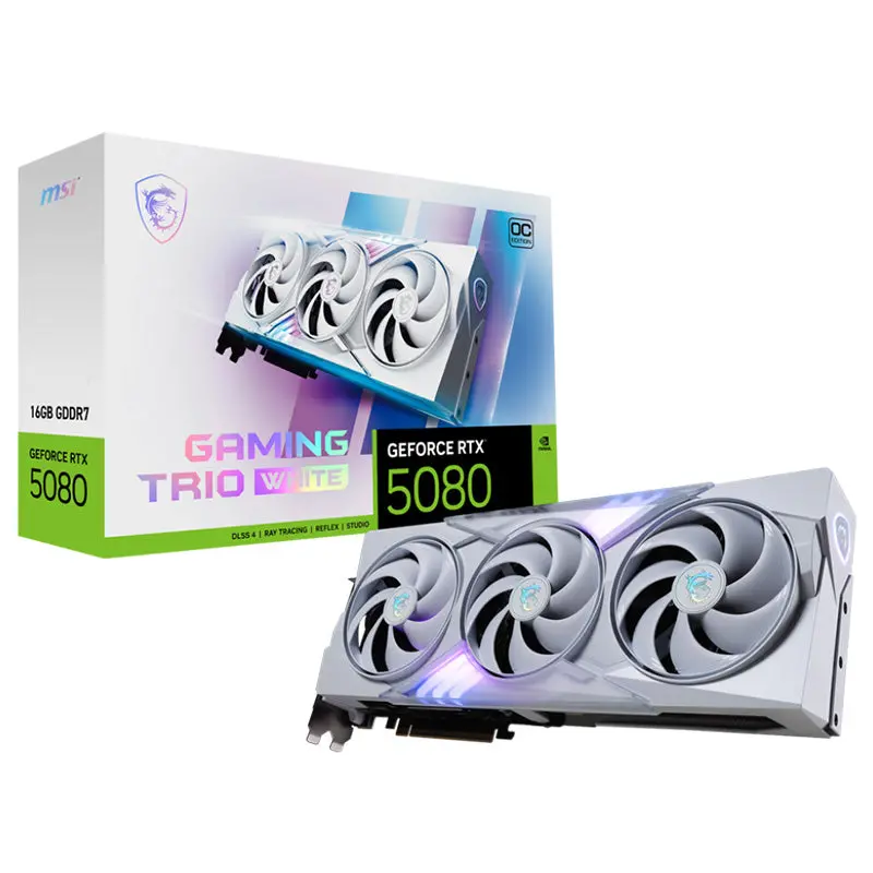 Msi Geforce Rtx 5080 Gaming Trio 16G Oc White Graphics Card 1