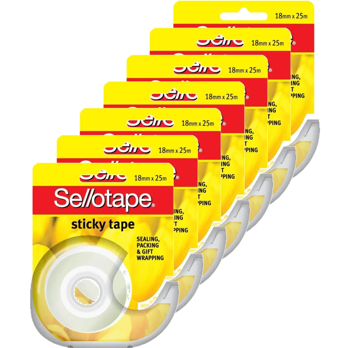 Sellotape Sticky Tape Dispenser 18Mmx25m Pack 7 1